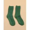 imageSHENHE Womens Ribbed Knit Cushioned Athletic Running Mid Calf Crew SocksDeep Green