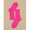 imageSHENHE Womens Ribbed Knit Cushioned Athletic Running Mid Calf Crew SocksHot Pink