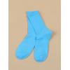 imageSHENHE Womens Ribbed Knit Cushioned Athletic Running Mid Calf Crew SocksLight Blue