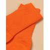 imageSHENHE Womens Ribbed Knit Cushioned Athletic Running Mid Calf Crew SocksNeon Orange