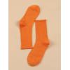 imageSHENHE Womens Ribbed Knit Cushioned Athletic Running Mid Calf Crew SocksOrange