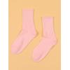 imageSHENHE Womens Ribbed Knit Cushioned Athletic Running Mid Calf Crew SocksPink