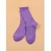 imageSHENHE Womens Ribbed Knit Cushioned Athletic Running Mid Calf Crew SocksPurple