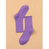 imageSHENHE Womens Ribbed Knit Cushioned Athletic Running Mid Calf Crew SocksPurple