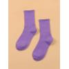 imageSHENHE Womens Ribbed Knit Cushioned Athletic Running Mid Calf Crew SocksPurple