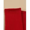 imageSHENHE Womens Ribbed Knit Cushioned Athletic Running Mid Calf Crew SocksRed