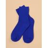 imageSHENHE Womens Ribbed Knit Cushioned Athletic Running Mid Calf Crew SocksRoyal Blue