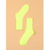 imageSHENHE Womens Ribbed Knit Cushioned Athletic Running Mid Calf Crew SocksYellow