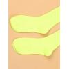 imageSHENHE Womens Ribbed Knit Cushioned Athletic Running Mid Calf Crew SocksYellow