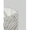 imageSHENHE Womens Strapless Asymmetrical Textured Tube Top Ruched Split Hem Bandeau TopStriped Black White