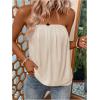 imageSHENHE Womens Strapless Casual Loose Fit Tube Sleeveless Summer Plain Basic TopApricot