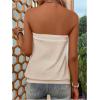 imageSHENHE Womens Strapless Casual Loose Fit Tube Sleeveless Summer Plain Basic TopApricot