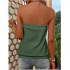 imageSHENHE Womens Strapless Casual Loose Fit Tube Sleeveless Summer Plain Basic TopArmy Green