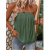 imageSHENHE Womens Strapless Casual Loose Fit Tube Sleeveless Summer Plain Basic TopArmy Green