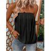 imageSHENHE Womens Strapless Casual Loose Fit Tube Sleeveless Summer Plain Basic TopBlack