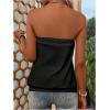 imageSHENHE Womens Strapless Casual Loose Fit Tube Sleeveless Summer Plain Basic TopBlack