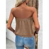 imageSHENHE Womens Strapless Casual Loose Fit Tube Sleeveless Summer Plain Basic TopMocha Brown