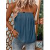 imageSHENHE Womens Strapless Casual Loose Fit Tube Sleeveless Summer Plain Basic TopSnorkel Blue