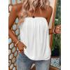 imageSHENHE Womens Strapless Casual Loose Fit Tube Sleeveless Summer Plain Basic TopWhite