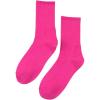 imageSHENHE Womens Ribbed Knit Cushioned Athletic Running Mid Calf Crew SocksHot Pink