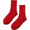 imageSHENHE Womens Ribbed Knit Cushioned Athletic Running Mid Calf Crew SocksRed