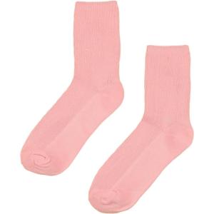 imageSHENHE Womens Ribbed Knit Cushioned Athletic Running Mid Calf Crew SocksLight Pink