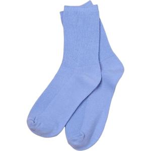 imageSHENHE Womens Ribbed Knit Cushioned Athletic Running Mid Calf Crew SocksPeriwinkle Blue