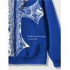 imageSHENHE Mens Graphic Zip Up Cross Print Hoodie Y2k Goth Hoodie Sweatshirt with PocketsBlue