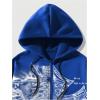 imageSHENHE Mens Graphic Zip Up Cross Print Hoodie Y2k Goth Hoodie Sweatshirt with PocketsBlue