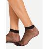 imageSHENHE Womens 2 Pairs Lace Glitter See Through Mesh Cute Ankle Socks Multicolored Dot onesize