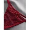 imageSHENHE Womens 3 Pack Lace G String Thongs Low Rise T Back Sexy Panty Bow Tanga UnderwearBlack White Red