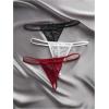 imageSHENHE Womens 3 Pack Lace G String Thongs Low Rise T Back Sexy Panty Bow Tanga UnderwearBlack White Red