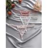 imageSHENHE Womens 3 Pack Lace G String Thongs Low Rise T Back Sexy Panty Bow Tanga UnderwearPink and White