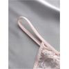imageSHENHE Womens 3 Pack Lace G String Thongs Low Rise T Back Sexy Panty Bow Tanga UnderwearPink and White