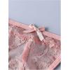 imageSHENHE Womens 3 Pack Lace G String Thongs Low Rise T Back Sexy Panty Bow Tanga UnderwearPurple Pink White