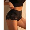 imageSHENHE Womens 3 Packs Contrast Lace High Waist Briefs Underwear Panties SetMulticolor a