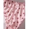 imageSHENHE Womens 3 Packs Underwear Heart Print Cute Panties Lettuce Trim Mid Rise Comfy BriefsBlack White Pink