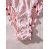 imageSHENHE Womens 3 Packs Underwear Heart Print Cute Panties Lettuce Trim Mid Rise Comfy BriefsBlack White Pink