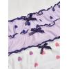 imageSHENHE Womens 3 Packs Underwear Heart Print Cute Panties Lettuce Trim Mid Rise Comfy BriefsPurple