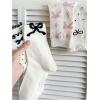 imageSHENHE Womens 4 Pairs Cute Graphic Bow Ruffle Frill Crew SocksMulticolor