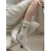 imageSHENHE Womens 4 Pairs Cute Graphic Bow Ruffle Frill Crew SocksMulticolor