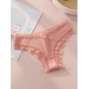 imageSHENHE Womens 5 Piece Lace Cheeky Underwear Scallop Trim Breathable Hipster PantiesBlack White Pink