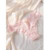imageSHENHE Womens 5 Piece Lace Cheeky Underwear Scallop Trim Breathable Hipster PantiesLight Pink and Blue