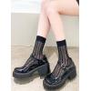 imageSHENHE Womens Fishnet Lace See Through Mesh Sheer Casual Ankle Socks Black onesize