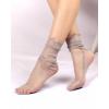 imageSHENHE Womens Glitter Socks Sheer Slouchy Lettuce Trim Sparkly Party Mini Crew SocksBlack Red Multi