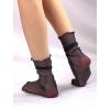 imageSHENHE Womens Glitter Socks Sheer Slouchy Lettuce Trim Sparkly Party Mini Crew SocksMulticolor