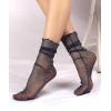 imageSHENHE Womens Glitter Socks Sheer Slouchy Lettuce Trim Sparkly Party Mini Crew SocksMulticolor