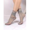 imageSHENHE Womens Glitter Socks Sheer Slouchy Lettuce Trim Sparkly Party Mini Crew SocksMulticolor