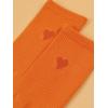 imageSHENHE Womens Heart Print Mid Calf Crew Socks Ribbed Knit Dress Boot SocksOrange