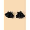imageSHENHE Womens Lace Cuffs Lolita Wedding Wrist Length Fingerless Bridal Prom GlovesBlack Lace